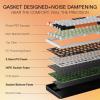 imageRedragon K689 Wired Gasket RGB Gaming Keyboard 104 Keys  Extra 4 Hotkeys Mechanical Keyboard wUpgraded Hotswappable Socket 3Layer Noise Dampening Mixed Color Keycaps Custom Linear SwitchMint Mambo Switch