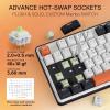 imageRedragon K689 Wired Gasket RGB Gaming Keyboard 104 Keys  Extra 4 Hotkeys Mechanical Keyboard wUpgraded Hotswappable Socket 3Layer Noise Dampening Mixed Color Keycaps Custom Linear SwitchMint Mambo Switch