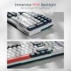 imageRedragon K689 Wired Gasket RGB Gaming Keyboard 104 Keys  Extra 4 Hotkeys Mechanical Keyboard wUpgraded Hotswappable Socket 3Layer Noise Dampening Mixed Color Keycaps Custom Linear SwitchRed Switch