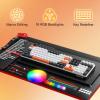 imageRedragon K689 Wired Gasket RGB Gaming Keyboard 104 Keys  Extra 4 Hotkeys Mechanical Keyboard wUpgraded Hotswappable Socket 3Layer Noise Dampening Mixed Color Keycaps Custom Linear SwitchMint Mambo Switch