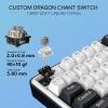 imageRedragon K689 Wired Gasket RGB Gaming Keyboard 104 Keys  Extra 4 Hotkeys Mechanical Keyboard wUpgraded Hotswappable Socket 3Layer Noise Dampening Mixed Color Keycaps Custom Linear SwitchDragon Chant Switch