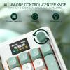imageRedragon K719 Wireless Gasket Gaming Keyboard wHype Screen ampamp Knob 95 Keys Mechanical Keyboard EasyControl 114 TFT Info Display 5Layer Noise Dampening Custom Linear Switch Jade Cloud Color