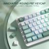 imageRedragon K719 Wireless Gasket Gaming Keyboard wHype Screen ampamp Knob 95 Keys Mechanical Keyboard EasyControl 114 TFT Info Display 5Layer Noise Dampening Custom Linear Switch Jade Cloud Color