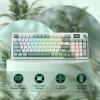 imageRedragon K719 Wireless Gasket Gaming Keyboard wHype Screen ampamp Knob 95 Keys Mechanical Keyboard EasyControl 114 TFT Info Display 5Layer Noise Dampening Custom Linear Switch Jade Cloud Color
