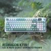 imageRedragon K719 Wireless Gasket Gaming Keyboard wHype Screen ampamp Knob 95 Keys Mechanical Keyboard EasyControl 114 TFT Info Display 5Layer Noise Dampening Custom Linear Switch Jade Cloud Color