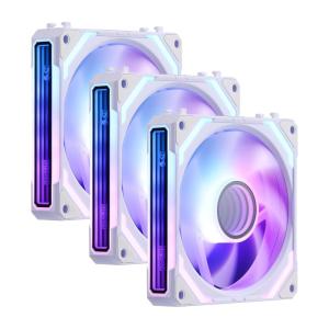 imageRedragon GCF012 Reverse 120mm PC Case Fan DaisyChain Connection 5V 3Pin ARGB Lighting 4 Pin PWM Case Fan for RadiatorComputer Case Cooling 120x120x25mm 3 Pack BlackWhite