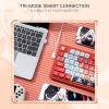imageRedragon K673 GB 75 Wireless Gasket RGB Gaming Keyboard 3Modes 81 Keys PBT Compact Mechanical Keyboard wHotSwap Socket Dedicated Knob Control ampamp 5Layer Noise Dampening Custom Linear SwitchFlaming Red