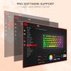 imageRedragon K673 GB 75 Wireless Gasket RGB Gaming Keyboard 3Modes 81 Keys PBT Compact Mechanical Keyboard wHotSwap Socket Dedicated Knob Control ampamp 5Layer Noise Dampening Custom Linear SwitchFlaming Red