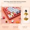 imageRedragon K673 GB 75 Wireless Gasket RGB Gaming Keyboard 3Modes 81 Keys PBT Compact Mechanical Keyboard wHotSwap Socket Dedicated Knob Control ampamp 5Layer Noise Dampening Custom Linear SwitchFlaming Red