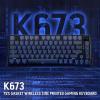 imageRedragon K673 GB 75 Wireless Gasket RGB Gaming Keyboard 3Modes 81 Keys PBT Compact Mechanical Keyboard wHotSwap Socket Dedicated Knob Control ampamp 5Layer Noise Dampening Custom Linear SwitchConcrete Jungle
