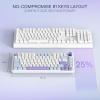 imageRedragon K673 GB 75 Wireless Gasket RGB Gaming Keyboard 3Modes 81 Keys PBT Compact Mechanical Keyboard wHotSwap Socket Dedicated Knob Control ampamp 5Layer Noise Dampening Custom Linear SwitchMoonrise Violet