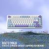 imageRedragon K673 GB 75 Wireless Gasket RGB Gaming Keyboard 3Modes 81 Keys PBT Compact Mechanical Keyboard wHotSwap Socket Dedicated Knob Control ampamp 5Layer Noise Dampening Custom Linear SwitchMoonrise Violet