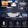 imageRedragon K673 GB 75 Wireless Gasket RGB Gaming Keyboard 3Modes 81 Keys PBT Compact Mechanical Keyboard wHotSwap Socket Dedicated Knob Control ampamp 5Layer Noise Dampening Custom Linear SwitchAbyssal Blue