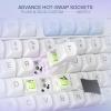 imageRedragon K673 GB 75 Wireless Gasket RGB Gaming Keyboard 3Modes 81 Keys PBT Compact Mechanical Keyboard wHotSwap Socket Dedicated Knob Control ampamp 5Layer Noise Dampening Custom Linear SwitchMoonrise Violet