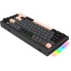 imageRedragon K720 Wireless CNC Gasket Gaming Keyboard wHype Screen ampamp Knob 81 Keys Mechanical Keyboard Smart 114 TFT Info Display 5Layer Noise Dampening Custom Linear Switch Dawn Sakura Color
