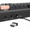 imageRedragon K720 Wireless CNC Gasket Gaming Keyboard wHype Screen ampamp Knob 81 Keys Mechanical Keyboard Smart 114 TFT Info Display 5Layer Noise Dampening Custom Linear Switch Dawn Sakura Color