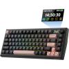 imageRedragon K720 Wireless CNC Gasket Gaming Keyboard wHype Screen ampamp Knob 81 Keys Mechanical Keyboard Smart 114 TFT Info Display 5Layer Noise Dampening Custom Linear Switch Dawn Sakura Color