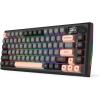 imageRedragon K720 Wireless CNC Gasket Gaming Keyboard wHype Screen ampamp Knob 81 Keys Mechanical Keyboard Smart 114 TFT Info Display 5Layer Noise Dampening Custom Linear Switch Dawn Sakura Color