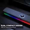 imageRedragon GS515 RGB Desktop Soundbar 20 Channel Stereo Computer Speakers for Desktop with Bluetooth 53 USBCUSB Powered Black