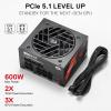 imageRedragon RGMS1200W PRO 80 Gold 1200 Watt Power Supply wUpgraded ATX 31 ampamp PCIe 51 Fully Modular Compact 150mm Size Smart ECO Low Noise Fan 100 Japanese Capacitors Full Mod CablesATX 31 Gold BK