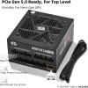 imageRedragon RGMS1200W PRO 80 Gold 1200 Watt Power Supply wUpgraded ATX 31 ampamp PCIe 51 Fully Modular Compact 150mm Size Smart ECO Low Noise Fan 100 Japanese Capacitors Full Mod CablesATX 30 Platinum BK