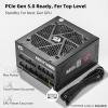 imageRedragon RGMS1200W PRO 80 Gold 1200 Watt Power Supply wUpgraded ATX 31 ampamp PCIe 51 Fully Modular Compact 150mm Size Smart ECO Low Noise Fan 100 Japanese Capacitors Full Mod CablesATX 30 Platinum BK