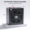 imageRedragon RGMS1200W PRO 80 Gold 1200 Watt Power Supply wUpgraded ATX 31 ampamp PCIe 51 Fully Modular Compact 150mm Size Smart ECO Low Noise Fan 100 Japanese Capacitors Full Mod CablesATX 30 Platinum BK
