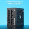 imageRedragon RGMS1200W PRO 80 Gold 1200 Watt Power Supply wUpgraded ATX 31 ampamp PCIe 51 Fully Modular Compact 150mm Size Smart ECO Low Noise Fan 100 Japanese Capacitors Full Mod CablesATX 30 Gold BK