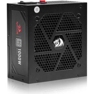 imageRedragon RGMS1200W PRO 80 Gold 1200 Watt Power Supply wUpgraded ATX 31 ampamp PCIe 51 Fully Modular Compact 150mm Size Smart ECO Low Noise Fan 100 Japanese Capacitors Full Mod CablesATX 30 Platinum BK