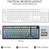 imageRedragon K686 PRO 98 Keys Wireless Gasket RGB Gaming Keyboard 3Mode PBT Mechanical Keyboard wHotSwap SouthFacing RGB Socket Dedicated Knob Control ampamp 5Layer Noise Dampening Gradient PBT KeycapsConcrete Jungle