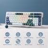 imageRedragon K686 PRO 98 Keys Wireless Gasket RGB Gaming Keyboard 3Mode PBT Mechanical Keyboard wHotSwap SouthFacing RGB Socket Dedicated Knob Control ampamp 5Layer Noise Dampening Gradient PBT KeycapsBlue Himmel