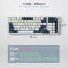 imageRedragon K686 PRO 98 Keys Wireless Gasket RGB Gaming Keyboard 3Mode PBT Mechanical Keyboard wHotSwap SouthFacing RGB Socket Dedicated Knob Control ampamp 5Layer Noise Dampening Gradient PBT KeycapsBlue Himmel
