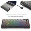 imageRedragon K724 PRO Wireless Gasket Gaming Keyboard wHype Screen ampamp Knob 81Key Mechanical Keyboard EasyControl 114 TFT Info Display 5Layer Noise Dampening Custom Linear Switch Dark Jade ColorConcrete Jungle