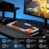imageRedragon K724 PRO Wireless Gasket Gaming Keyboard wHype Screen ampamp Knob 81Key Mechanical Keyboard EasyControl 114 TFT Info Display 5Layer Noise Dampening Custom Linear Switch Dark Jade ColorBlack Tangerine HE Version