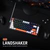 imageRedragon K724 PRO Wireless Gasket Gaming Keyboard wHype Screen ampamp Knob 81Key Mechanical Keyboard EasyControl 114 TFT Info Display 5Layer Noise Dampening Custom Linear Switch Dark Jade ColorBlack Tangerine HE Version