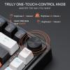 imageRedragon K724 PRO Wireless Gasket Gaming Keyboard wHype Screen ampamp Knob 81Key Mechanical Keyboard EasyControl 114 TFT Info Display 5Layer Noise Dampening Custom Linear Switch Dark Jade ColorBlack Tangerine HE Version