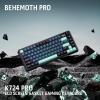 imageRedragon K724 PRO Wireless Gasket Gaming Keyboard wHype Screen ampamp Knob 81Key Mechanical Keyboard EasyControl 114 TFT Info Display 5Layer Noise Dampening Custom Linear Switch Dark Jade ColorDark Jade