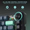 imageRedragon K724 PRO Wireless Gasket Gaming Keyboard wHype Screen ampamp Knob 81Key Mechanical Keyboard EasyControl 114 TFT Info Display 5Layer Noise Dampening Custom Linear Switch Dark Jade ColorDark Jade