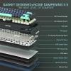 imageRedragon K724 PRO Wireless Gasket Gaming Keyboard wHype Screen ampamp Knob 81Key Mechanical Keyboard EasyControl 114 TFT Info Display 5Layer Noise Dampening Custom Linear Switch Dark Jade ColorDark Jade