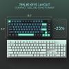 imageRedragon K724 PRO Wireless Gasket Gaming Keyboard wHype Screen ampamp Knob 81Key Mechanical Keyboard EasyControl 114 TFT Info Display 5Layer Noise Dampening Custom Linear Switch Dark Jade ColorDark Jade