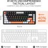 imageRedragon K724 PRO Wireless Gasket Gaming Keyboard wHype Screen ampamp Knob 81Key Mechanical Keyboard EasyControl 114 TFT Info Display 5Layer Noise Dampening Custom Linear Switch Dark Jade ColorBlack Tangerine HE Version