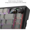 imageRedragon K724 PRO Wireless Gasket Gaming Keyboard wHype Screen ampamp Knob 81Key Mechanical Keyboard EasyControl 114 TFT Info Display 5Layer Noise Dampening Custom Linear Switch Dark Jade ColorConcrete Jungle