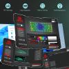 imageRedragon K724 PRO Wireless Gasket Gaming Keyboard wHype Screen ampamp Knob 81Key Mechanical Keyboard EasyControl 114 TFT Info Display 5Layer Noise Dampening Custom Linear Switch Dark Jade ColorDark Jade