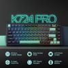 imageRedragon K724 PRO Wireless Gasket Gaming Keyboard wHype Screen ampamp Knob 81Key Mechanical Keyboard EasyControl 114 TFT Info Display 5Layer Noise Dampening Custom Linear Switch Dark Jade ColorDark Jade
