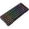 imageRedragon K724 PRO Wireless Gasket Gaming Keyboard wHype Screen ampamp Knob 81Key Mechanical Keyboard EasyControl 114 TFT Info Display 5Layer Noise Dampening Custom Linear Switch Dark Jade ColorBlack