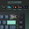 imageRedragon K724 PRO Wireless Gasket Gaming Keyboard wHype Screen ampamp Knob 81Key Mechanical Keyboard EasyControl 114 TFT Info Display 5Layer Noise Dampening Custom Linear Switch Dark Jade ColorDark Jade