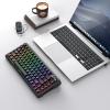 imageRedragon K724 PRO Wireless Gasket Gaming Keyboard wHype Screen ampamp Knob 81Key Mechanical Keyboard EasyControl 114 TFT Info Display 5Layer Noise Dampening Custom Linear Switch Dark Jade ColorBlack