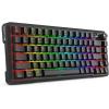 imageRedragon K724 PRO Wireless Gasket Gaming Keyboard wHype Screen ampamp Knob 81Key Mechanical Keyboard EasyControl 114 TFT Info Display 5Layer Noise Dampening Custom Linear Switch Dark Jade ColorBlack
