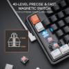 imageRedragon K724 PRO Wireless Gasket Gaming Keyboard wHype Screen ampamp Knob 81Key Mechanical Keyboard EasyControl 114 TFT Info Display 5Layer Noise Dampening Custom Linear Switch Dark Jade ColorBlack Tangerine HE Version