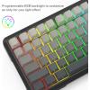 imageRedragon K724 PRO Wireless Gasket Gaming Keyboard wHype Screen ampamp Knob 81Key Mechanical Keyboard EasyControl 114 TFT Info Display 5Layer Noise Dampening Custom Linear Switch Dark Jade ColorConcrete Jungle
